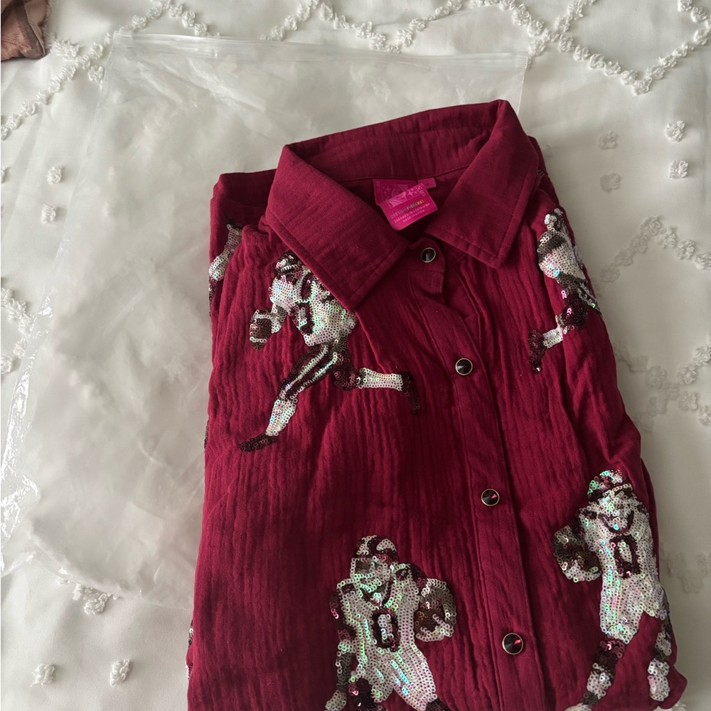 QUEEN OF SPARKLES Burgundy Sequin Dress